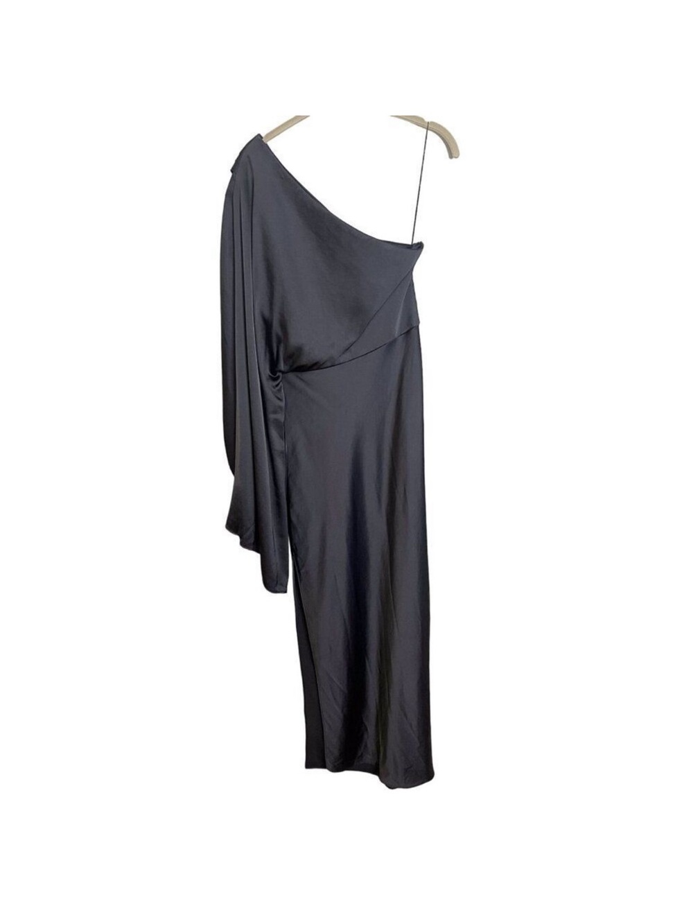 Significant Other Kelsie Dress One Shoulder Draped Midnight Navy women’s size 6 - Picture 8 of 8